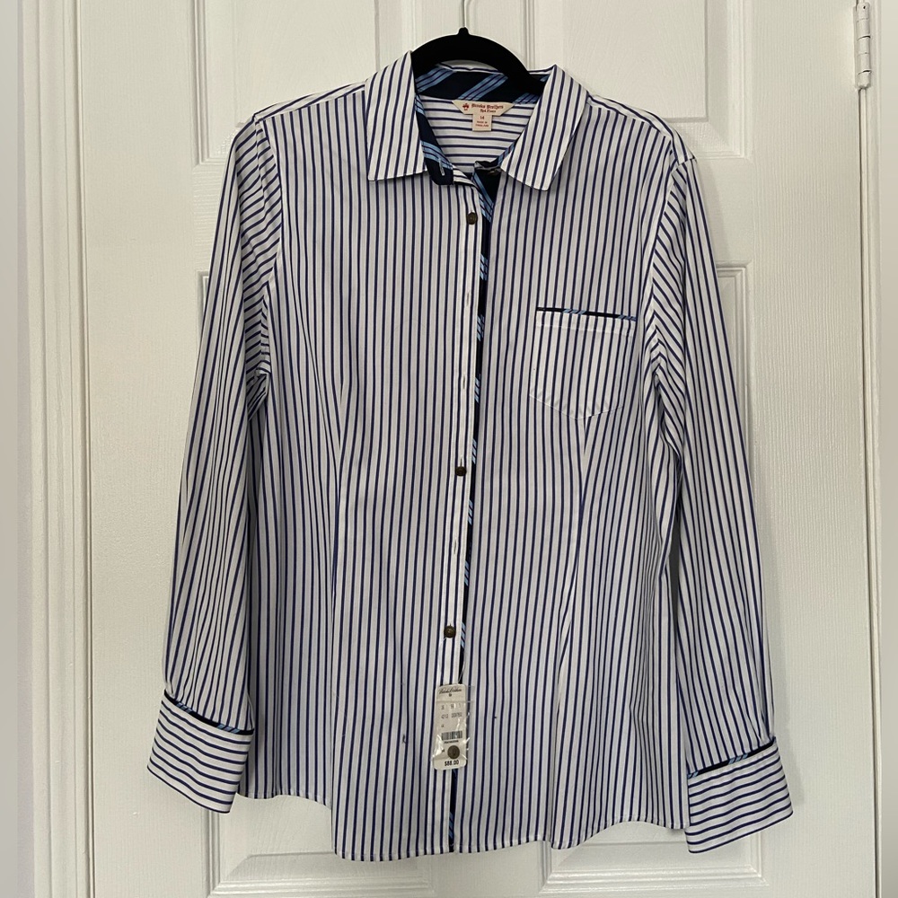 BNWT BB Women’s Striped Stretch Cotton Shirt (14)